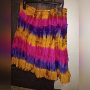 Vibrant Multicolor Tie-Dye Skirt